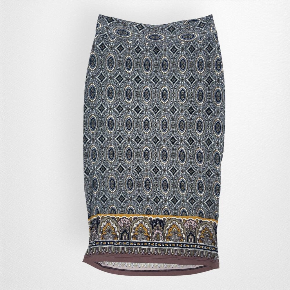 GILLI New York Geometric Design Pencil Skirt Lined‎ Size Small